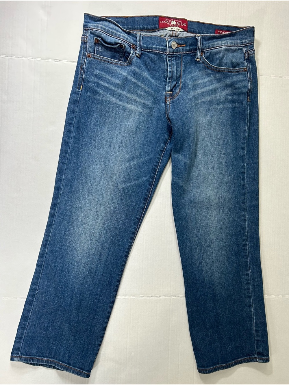 Lucky Brand Sweet N Crop Jeans mid blue cropped